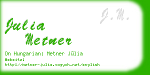 julia metner business card